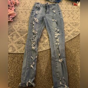 Distressed Light Blue Women's Jeans